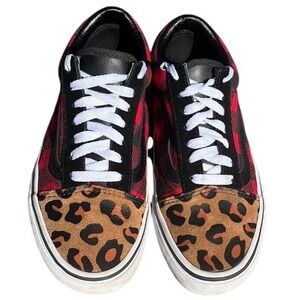 VANS Old Skool Plaid is Not Dead‎ Cheetah Unisex Size M6 W 7.5